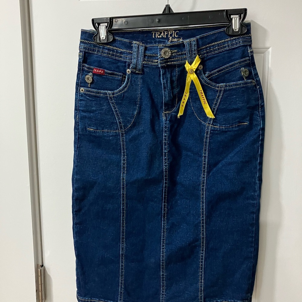 Traffic Blue Denim Jeans Classic Straight Fit